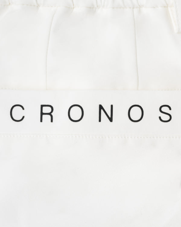 【unisex】CRONOS BLACK FLOW STRAIGHT PANTS【WHITE】