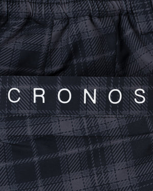 【unisex】CRONOS BLACK FLOW STRAIGHT PANTS【BLACK×GRAY】