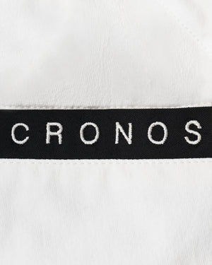 CRONOS BLACK WOMEN BACK ELASTIC LONG PANTS【WHITE】