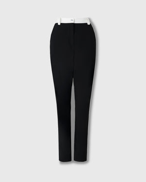 CRONOS BLACK WOMEN BACK ELASTIC LONG PANTS【BLACK】