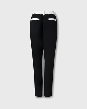 CRONOS BLACK WOMEN BACK ELASTIC LONG PANTS【BLACK】