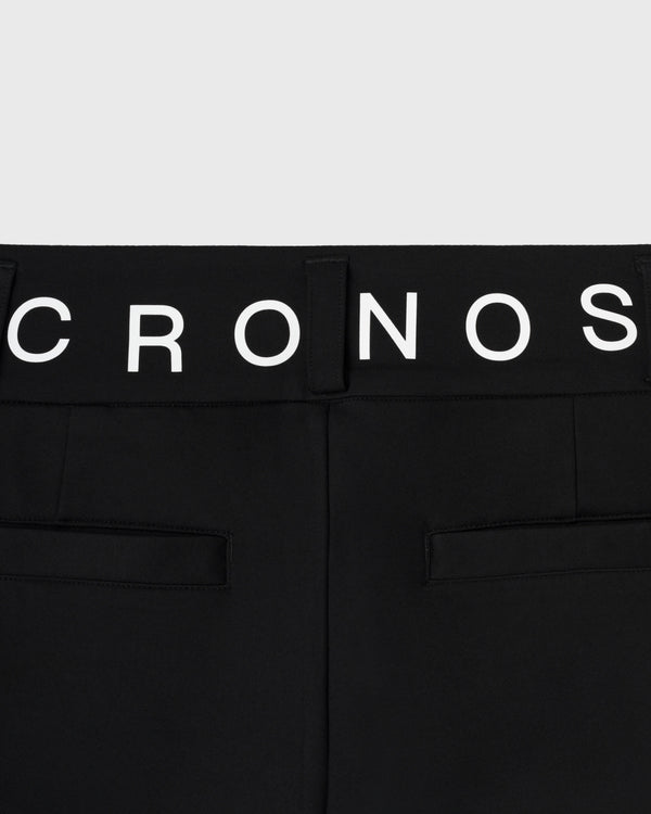 CRONOS BLACK WOMEN METAL BUTTON LONG PANTS【BLACK】