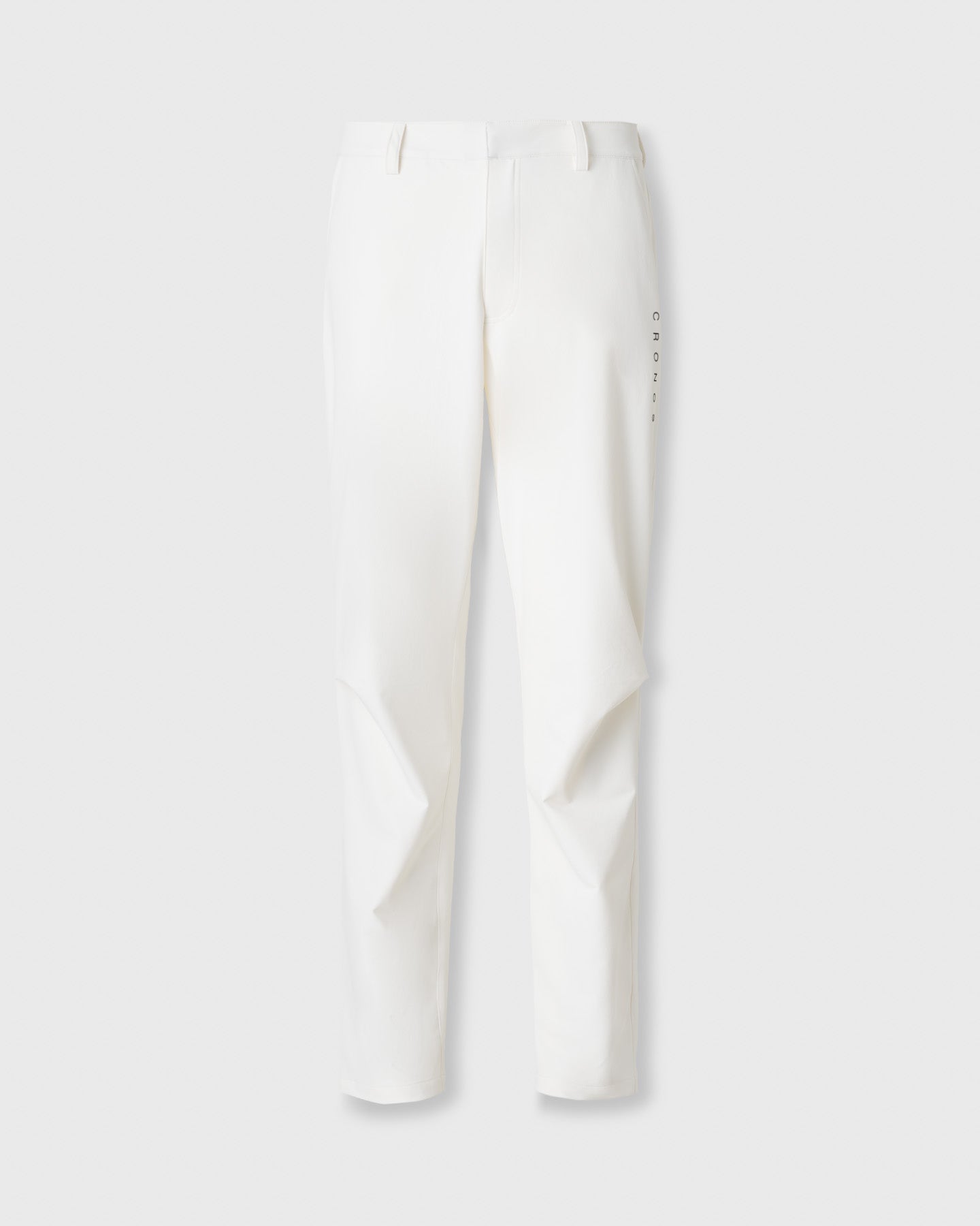 CRONOS BLACK STRETCH SLACKS PANTS【WHITE】