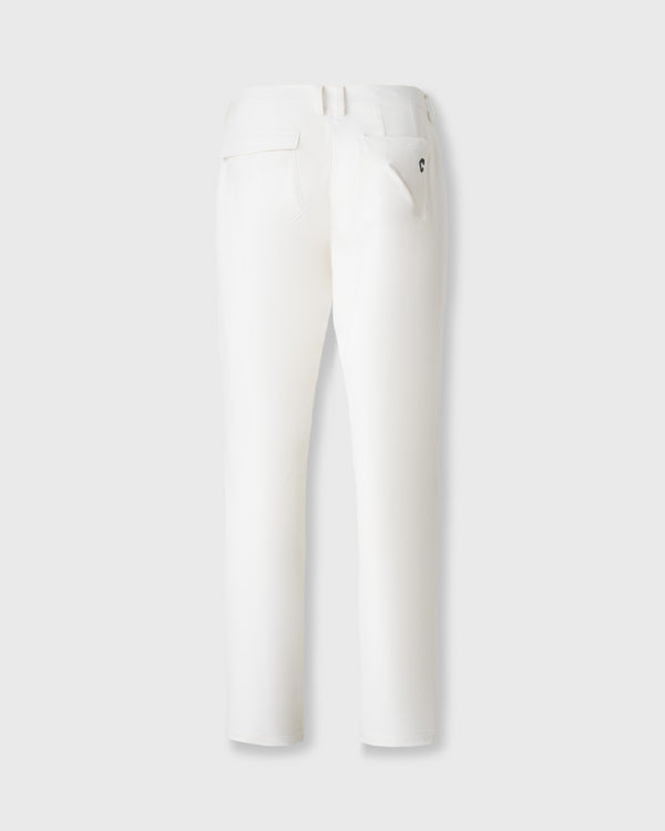 CRONOS BLACK STRETCH SLACKS PANTS【WHITE】
