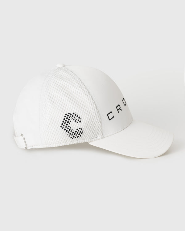 【unisex】CRONOS BLACK TWILL MESH CAP【WHITE】