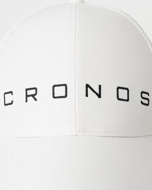 【unisex】CRONOS BLACK TWILL MESH CAP【WHITE】