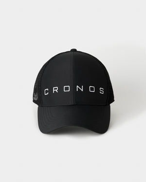 【unisex】CRONOS BLACK TWILL MESH CAP【BLACK】