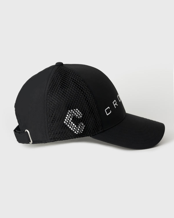 【unisex】CRONOS BLACK TWILL MESH CAP【BLACK】