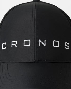 【unisex】CRONOS BLACK TWILL MESH CAP【BLACK】