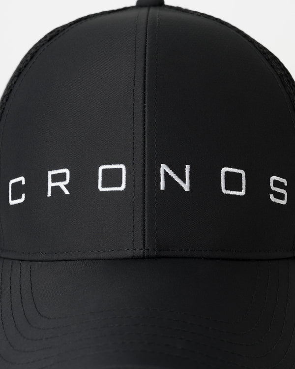 【unisex】CRONOS BLACK TWILL MESH CAP【BLACK】