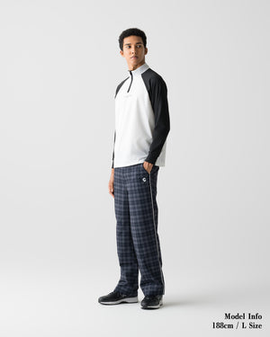 【unisex】CRONOS BLACK FLOW STRAIGHT PANTS【BLACK×GRAY】
