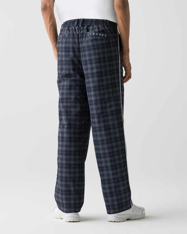 【unisex】CRONOS BLACK FLOW STRAIGHT PANTS【BLACK×GRAY】