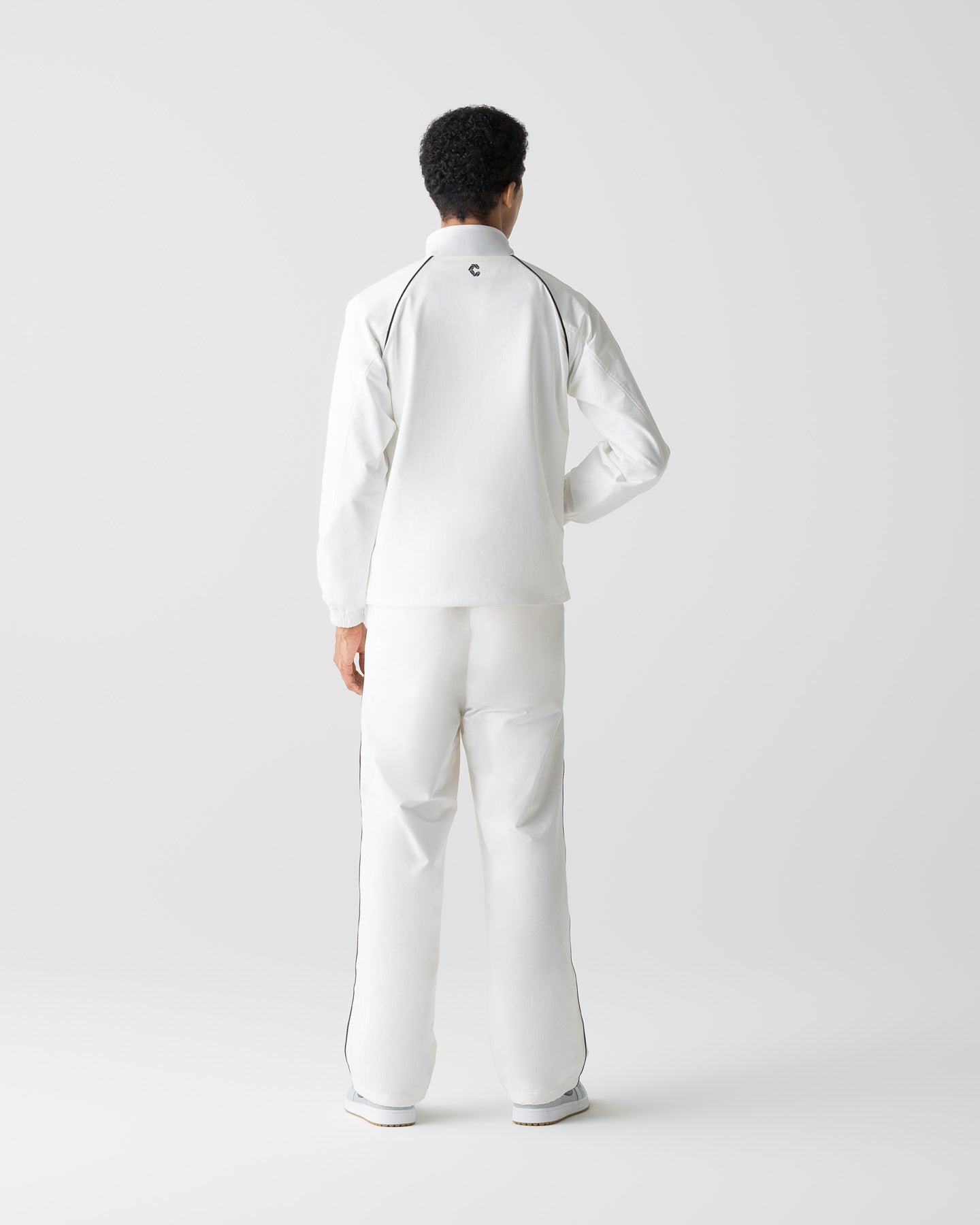 unisex】CRONOS BLACK FLOW STRAIGHT PANTS【WHITE】