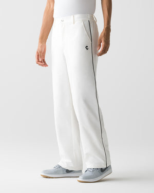 【unisex】CRONOS BLACK FLOW STRAIGHT PANTS【WHITE】