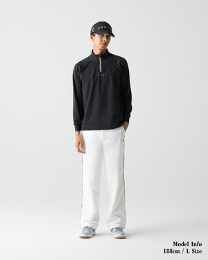 【unisex】CRONOS BLACK FLOW STRAIGHT PANTS【WHITE】