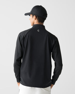 CRONOS BLACK HALF ZIP L/S MOCK NECK【BLACK】