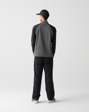 CRONOS BLACK HALF ZIP L/S MOCK NECK【GRAY】