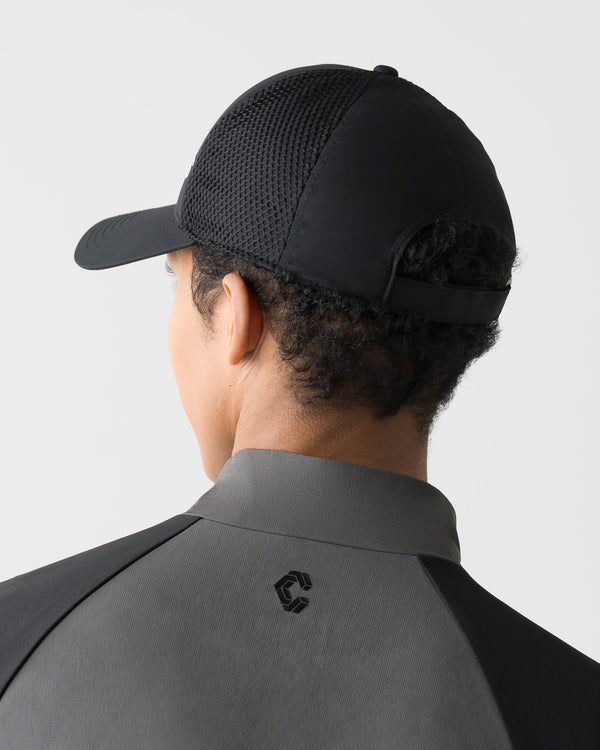 【unisex】CRONOS BLACK TWILL MESH CAP【BLACK】