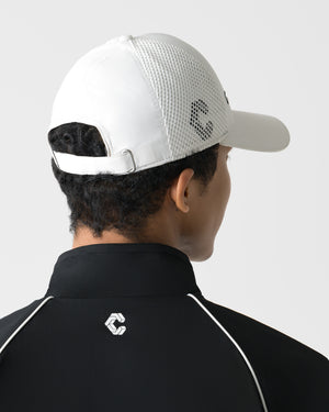 【unisex】CRONOS BLACK TWILL MESH CAP【WHITE】
