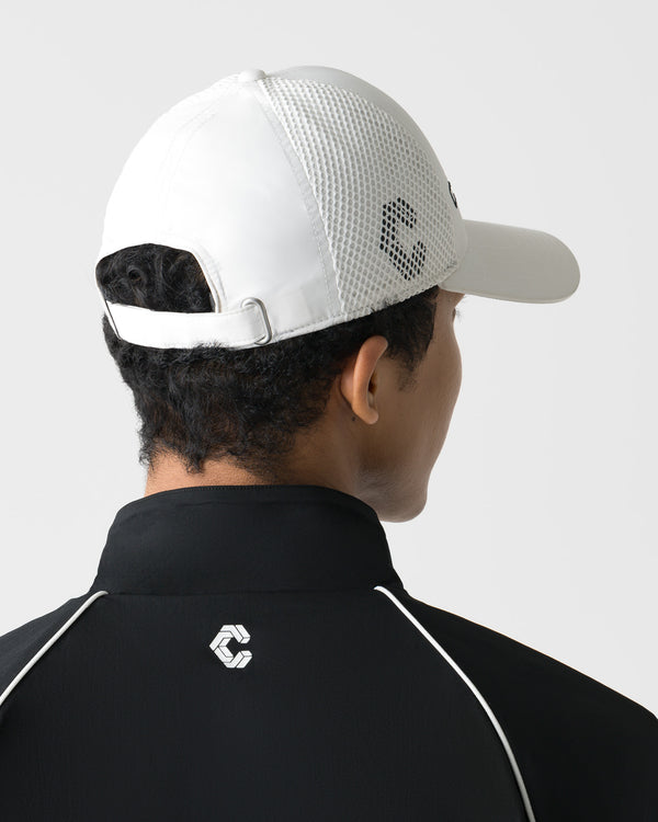 【unisex】CRONOS BLACK TWILL MESH CAP【WHITE】