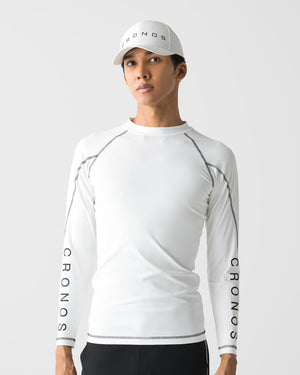 CRONOS BLACK BRUSHED MOCK NECK【WHITE】