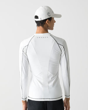 CRONOS BLACK BRUSHED MOCK NECK【WHITE】