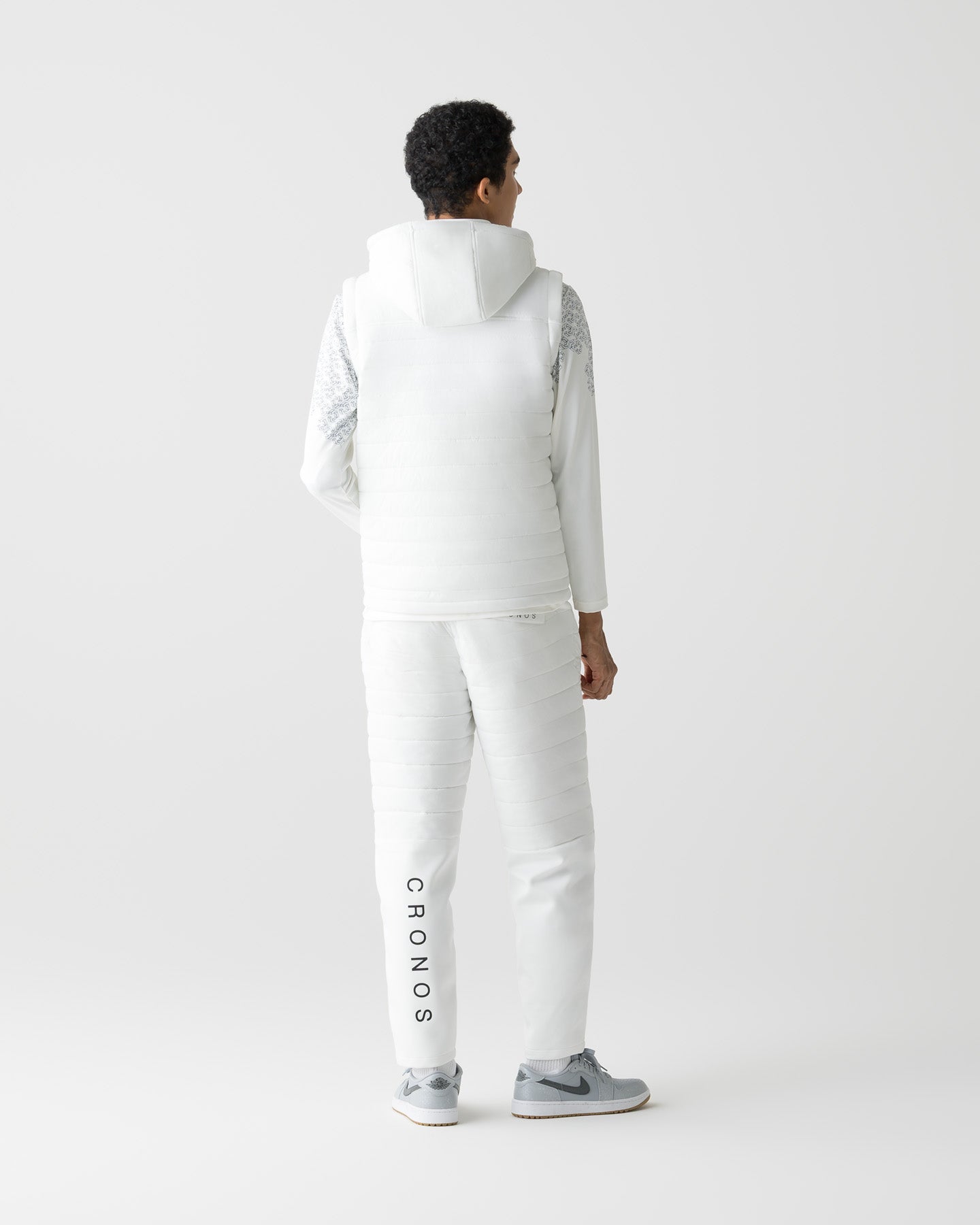 CRONOS BLACK WARM STRETCH PANTS【WHITE】