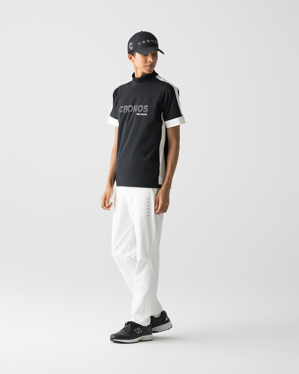 CRONOS BLACK PANEL LINE MOCK NECK【BLACK】