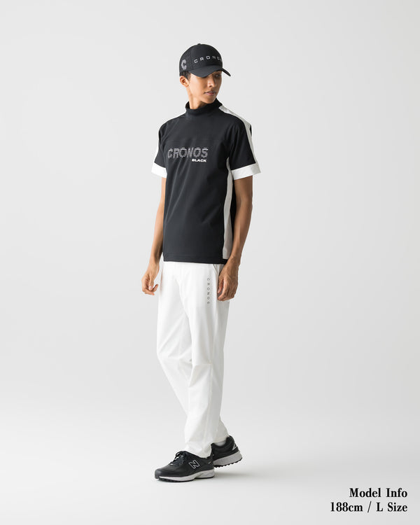 CRONOS BLACK PANEL LINE MOCK NECK [BLACK]