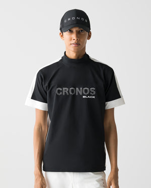 CRONOS BLACK PANEL LINE MOCK NECK【BLACK】