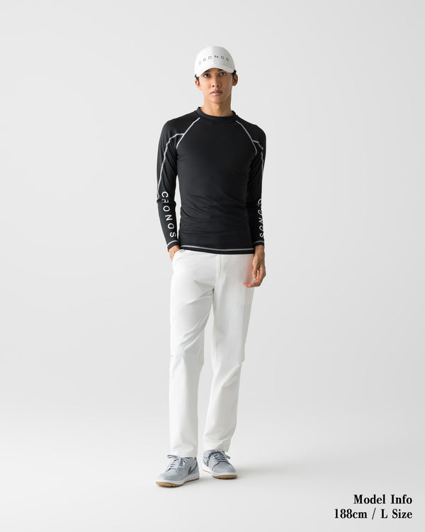 CRONOS BLACK BRUSHED MOCK NECK【BLACK】