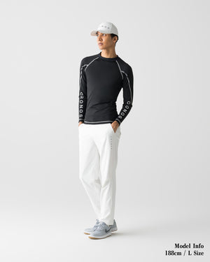 CRONOS BLACK BRUSHED MOCK NECK【BLACK】