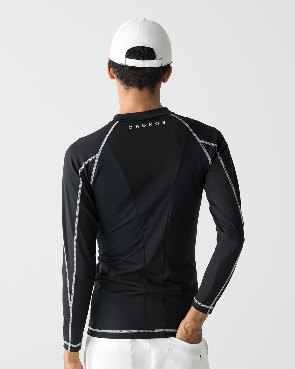 CRONOS BLACK BRUSHED MOCK NECK【BLACK】
