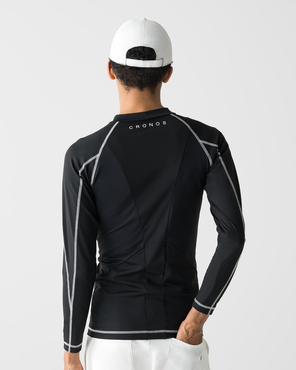 CRONOS BLACK BRUSHED MOCK NECK【BLACK】