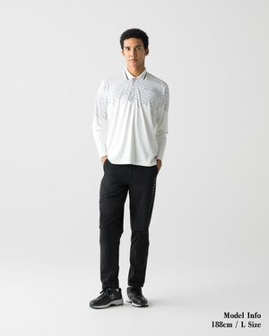 CRONOS BLACK C REPEAT L/S POLO【WHITE】