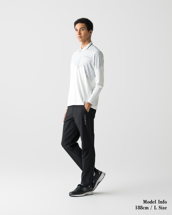 CRONOS BLACK C REPEAT L/S POLO【WHITE】