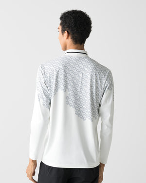 CRONOS BLACK C REPEAT L/S POLO【WHITE】