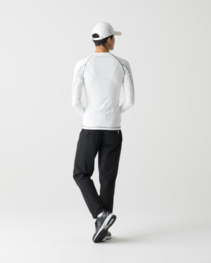 CRONOS BLACK BRUSHED MOCK NECK【WHITE】