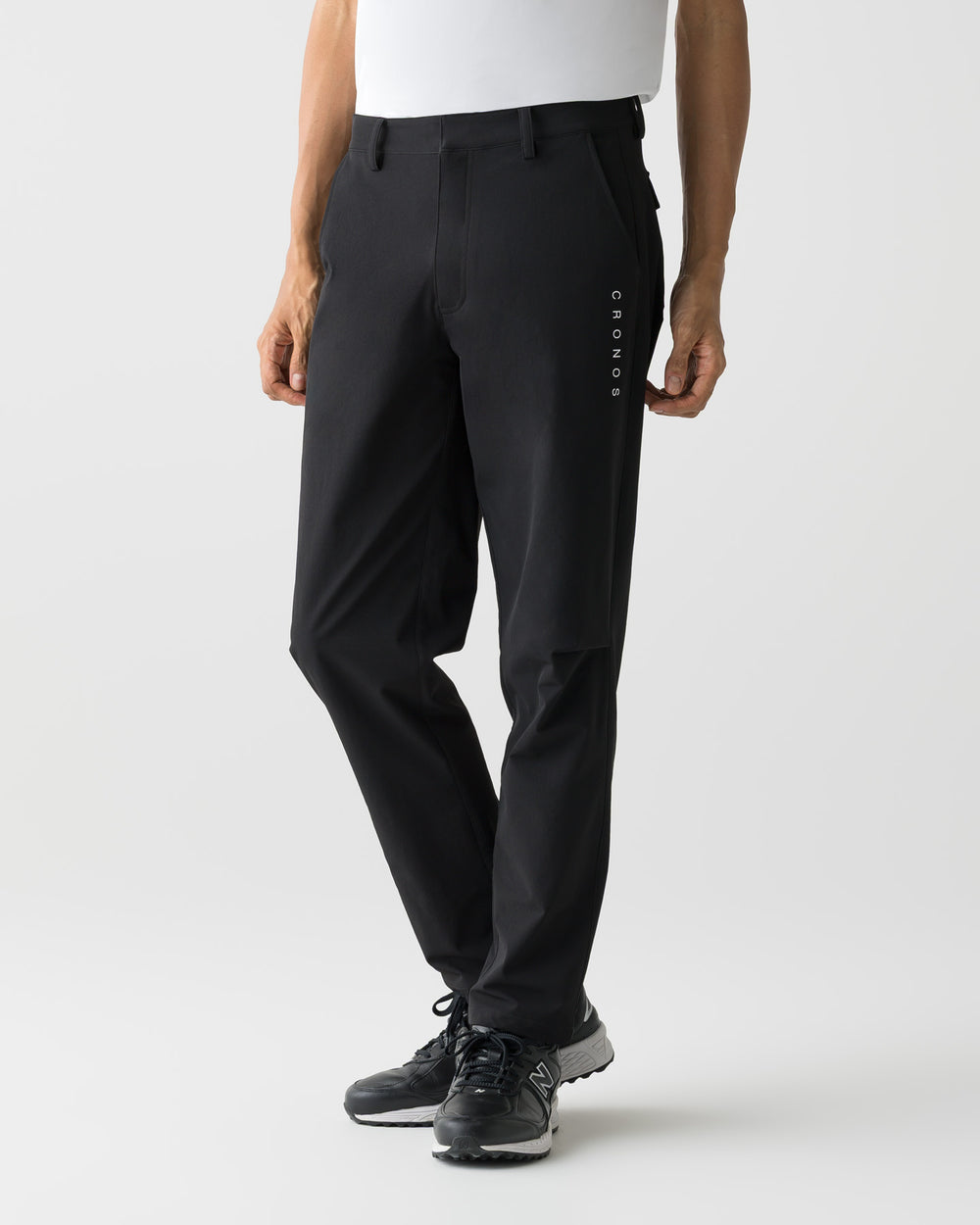 CRONOS BLACK STRETCH SLACKS【BLACK】