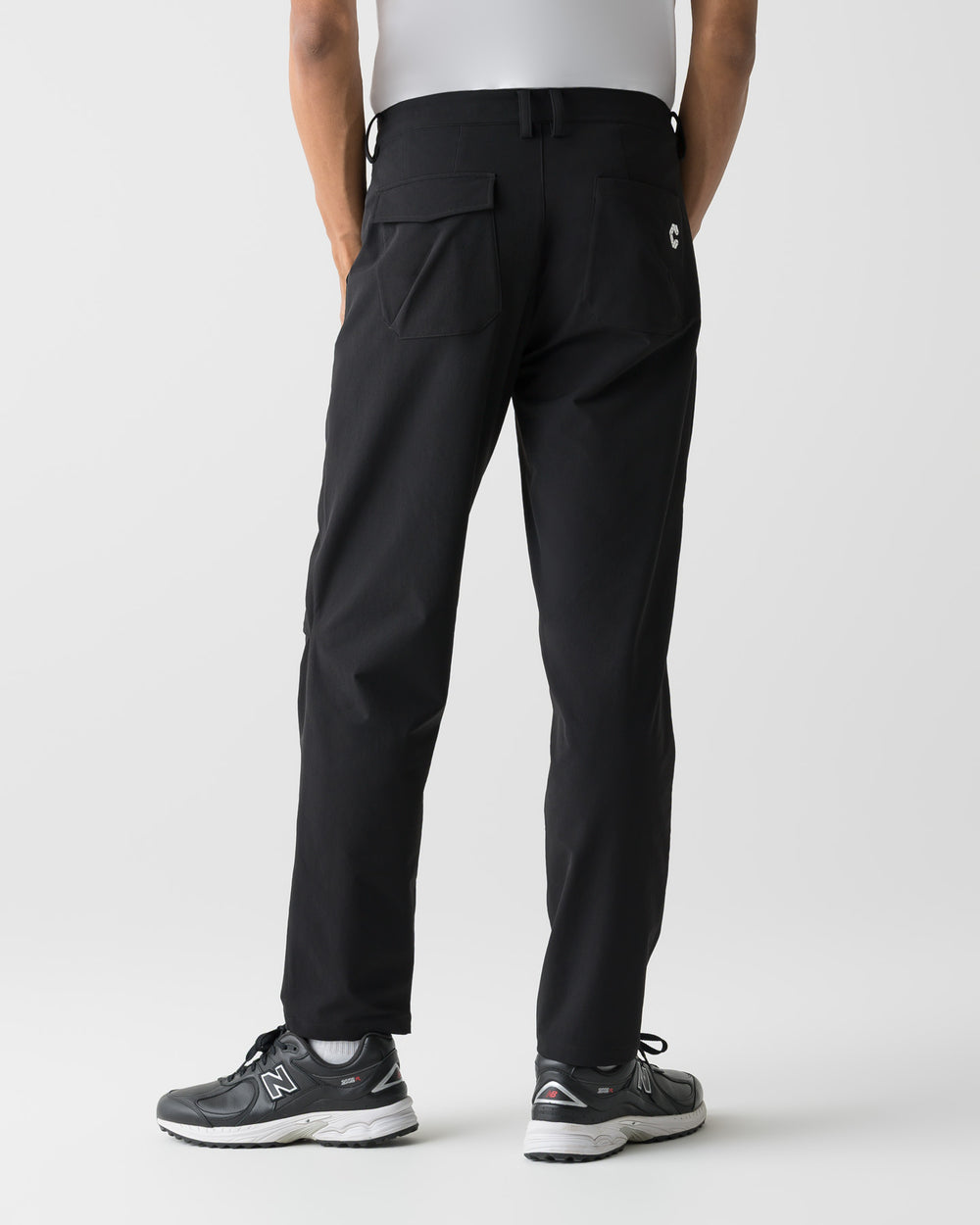 CRONOS BLACK STRETCH SLACKS【BLACK】