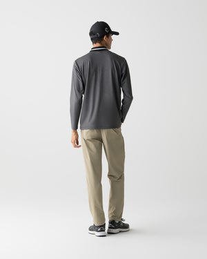 CRONOS BLACK C REPEAT L/S POLO【GRAY】