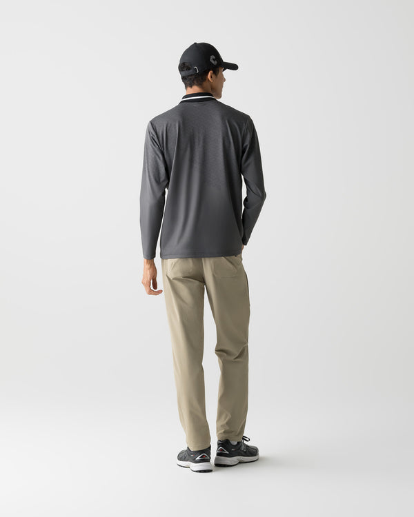 CRONOS BLACK C REPEAT L/S POLO【GRAY】