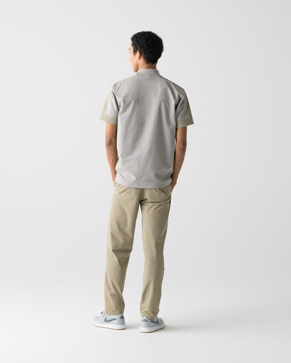 CRONOS BLACK PANEL LINE MOCK NECK【GRAY】