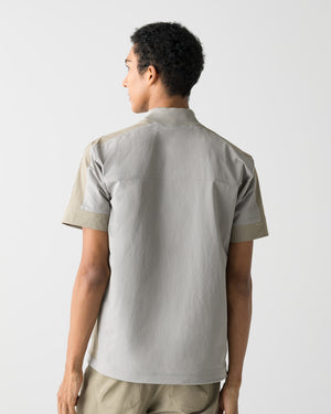 CRONOS BLACK PANEL LINE MOCK NECK【GRAY】