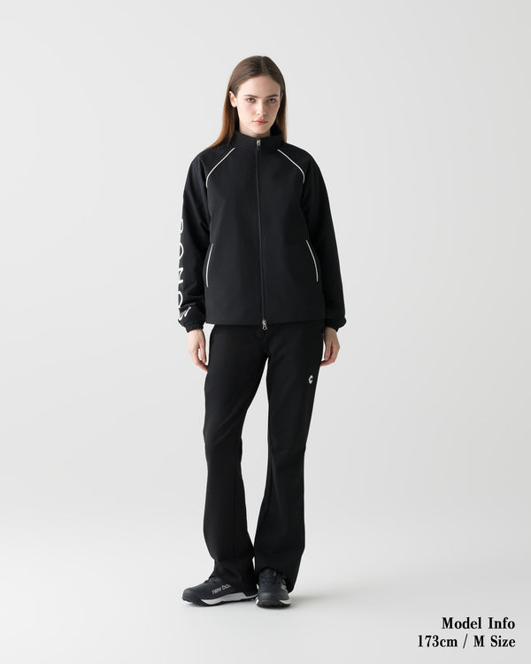 CRONOS BLACK WOMEN METAL BUTTON LONG PANTS【BLACK】