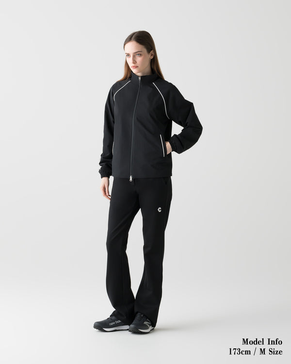 CRONOS BLACK WOMEN METAL BUTTON LONG PANTS【BLACK】