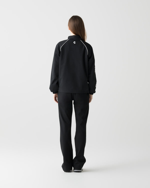 CRONOS BLACK WOMEN METAL BUTTON LONG PANTS【BLACK】