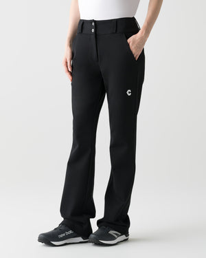 CRONOS BLACK WOMEN METAL BUTTON LONG PANTS【BLACK】