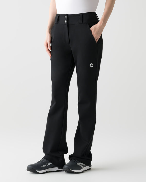 CRONOS BLACK WOMEN METAL BUTTON LONG PANTS【BLACK】