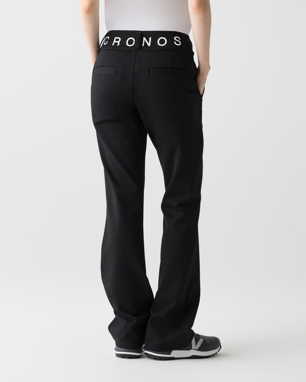 CRONOS BLACK WOMEN METAL BUTTON LONG PANTS【BLACK】